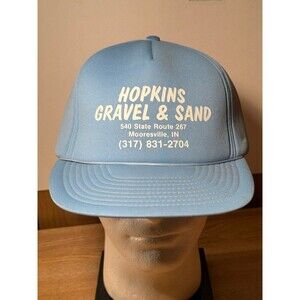 Vintage Hopkins Gravel &‎ Sand Mooresville Indiana Trucker Snapback Hat
